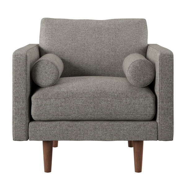 Allister Gray Tapered Leg Arm Chair with Pillow, image 3